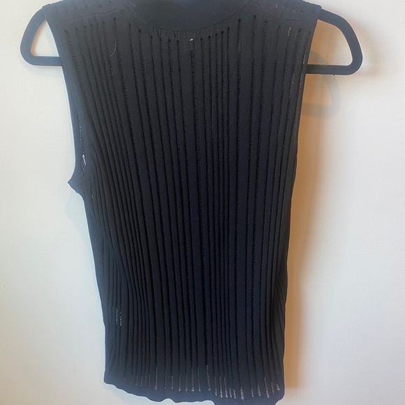 Judith and Charles Black Ribbed Tank - Picture 2 of 4